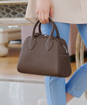  【本革】2WAYステッチハンドバッグ