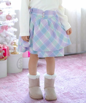 シャギーチェックスカート