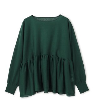 シアー ペプラムニット