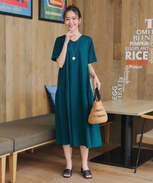  「サマさまカットソー」サイドティアードワンピース