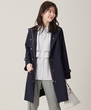 【撥水・UVカット・洗える】フーデットロング コート