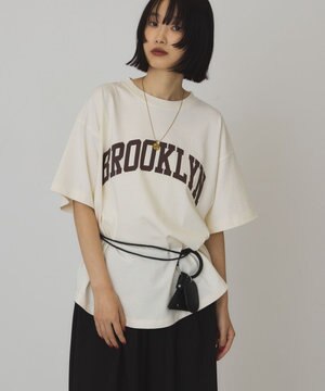  アソートプリント裾ラウンドTシャツ