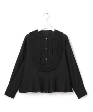  【GOLD LABEL】トリアセテートオーガンジー プリーツブラウス