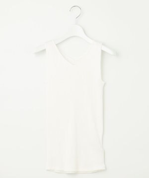  【洗える】リブタンクトップ