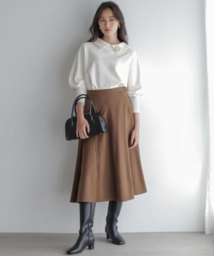  ツイル起毛フレア スカート