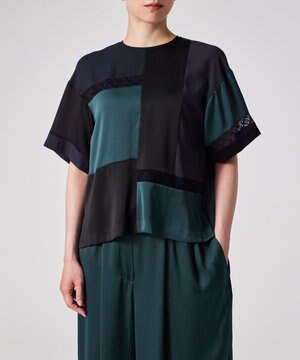  ブロッキング ブラウス