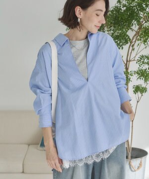  【ANGIE VINTAGE】スキッパーシャツ