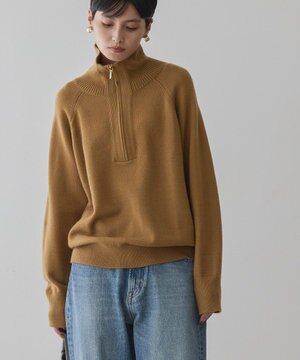  バイパチハーフＺＩＰニットプルオーバー