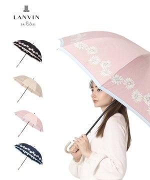  【雨傘】ランバン　オン　ブルー (LANVIN en Bleu) 花柄 プリント 長傘