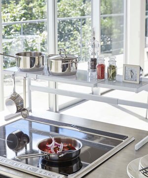  伸縮キッチンサポートラック タワー ホワイト