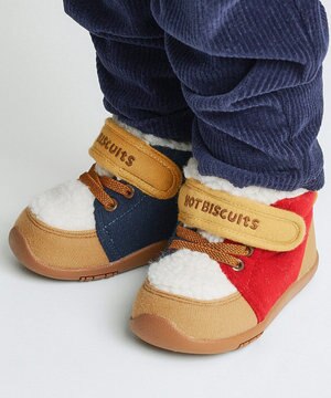  【14-16cm】 かかと顔ドン あったかボア付き セカンドシューズ