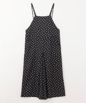 【洗濯機可/着丈調整可】ドットプリント サロペット