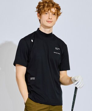 【吸水速乾 / UV遮蔽率96.3% UVカット / ストレッチ】【MEN】メッシュコンビモックネックT ゴルフ