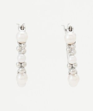  メタルパールコンビピアス