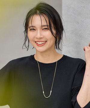  メタルパールレンジネックレス