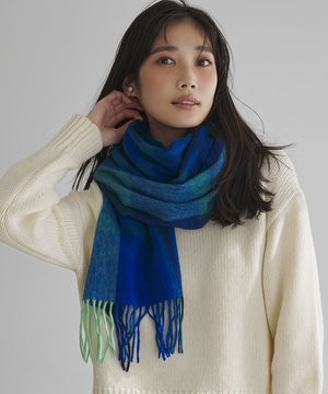 カシミヤ チェック マフラー