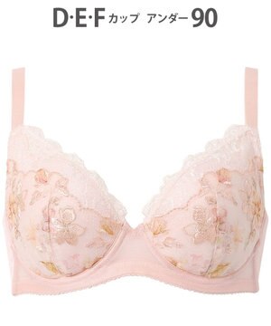  【小さく見せるブラ】 レーシィ ブラジャー 着やせ効果 コンパクトにメイク バストの突出をおさえる 背中の段差を軽減 大きいサイズ レディース BRB453 /ワコール