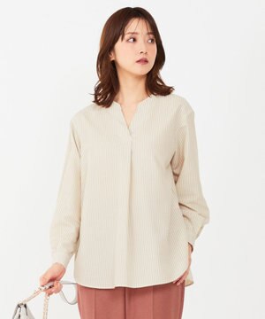  【AIコラボ】スタンドカラースキッパー ブラウス