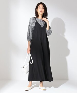 Vネック サロペット