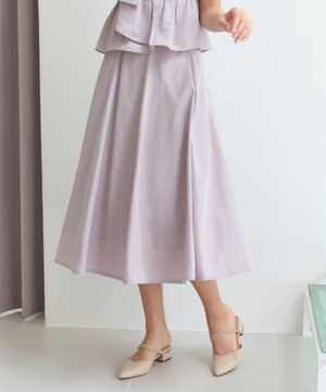  【セットアップ対応・洗える】タフタフレア スカート