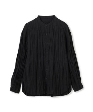  【HIGH GRADE LINE】マックスプリーツワッシャー　バンドカラーシャツ