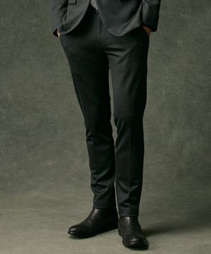  【尾州産素材/ウールジャージー】T/Wモクロディ パンツ