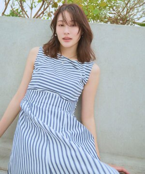 【星風まどかさん着用】STRIPE PARASOL ドレス