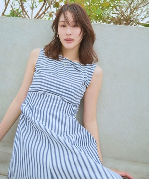 【星風まどかさん着用】STRIPE PARASOL ドレス