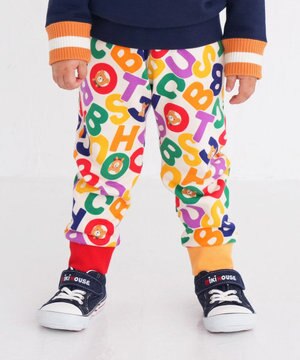  【80-120cm】 ロゴ総柄 スウェットパンツ