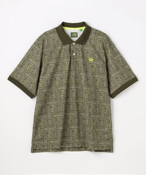 父の日におススメ【MEN】PW LOGO 総柄ポロシャツ ゴルフ