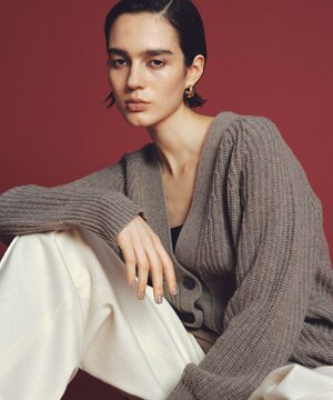 チャンキーニット カーディガン