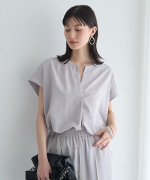  【マシンウォッシャブル】サラサラスキッパーブラウス