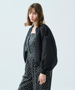 【洗濯機洗い可】【uncrave WHITE】シアー ブルゾン