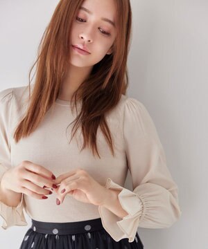【WEB限定】【TOCCA LAVENDER】POINT SLEEVE KNIT ニットトップス