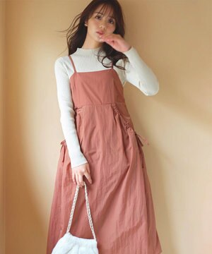  【洗える】ニットセット キャミソールワンピース