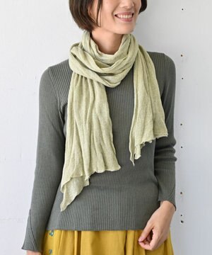  〈上質な素材と手仕事から生まれた優しいニット〉シルクリネンのストール