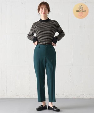  【ウエストゴム/リントラク加工/裏起毛/ストレッチ】シークレットウォーム　テーパードパンツ