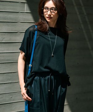  【洗える】ライトシアーニット プルオーバー