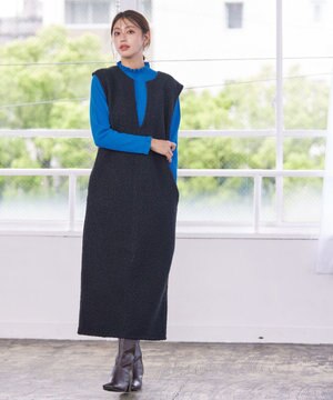  ボアジャンパースカート ワンピース