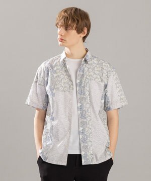  パッチワークリバティ 半袖シャツ