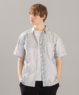 パッチワークリバティ 半袖シャツ