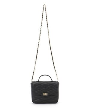  キルティング トップハンドル ショルダーバッグ