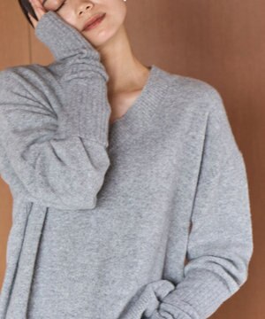  【洗える】ふわふわニット アームウォーマー