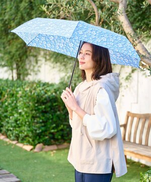  urawaza slim(ウラワザ スリム) 3秒でたためる傘 折りたたみ傘 フローティングフラワー 大きめ55cm UV