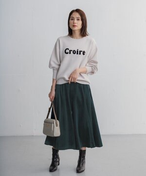 【洗濯機可】エステルベロア ガウチョパンツ