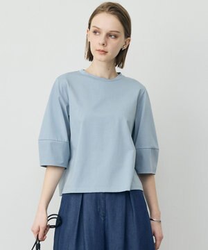  シャツジーナプレーディング ランタンスリーブカットソー