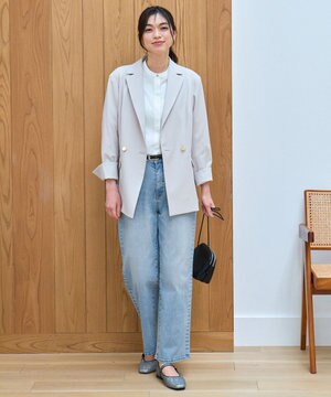  【大好評につき新色登場/ウエストゴム/ストレッチ】ワイドデニムパンツ