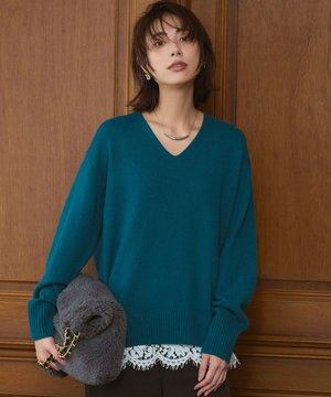  【見上愛さんコラボカラー/VERY掲載】カシミヤブレンド Vネック ニット