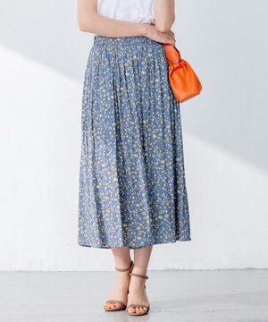 【新色追加・ウエスト調整可】ギャザーライトデシン パンツ