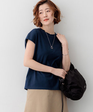 【WEB&一部店舗限定カラーあり】スビンハイツイスト フレンチスリーブ Tシャツ